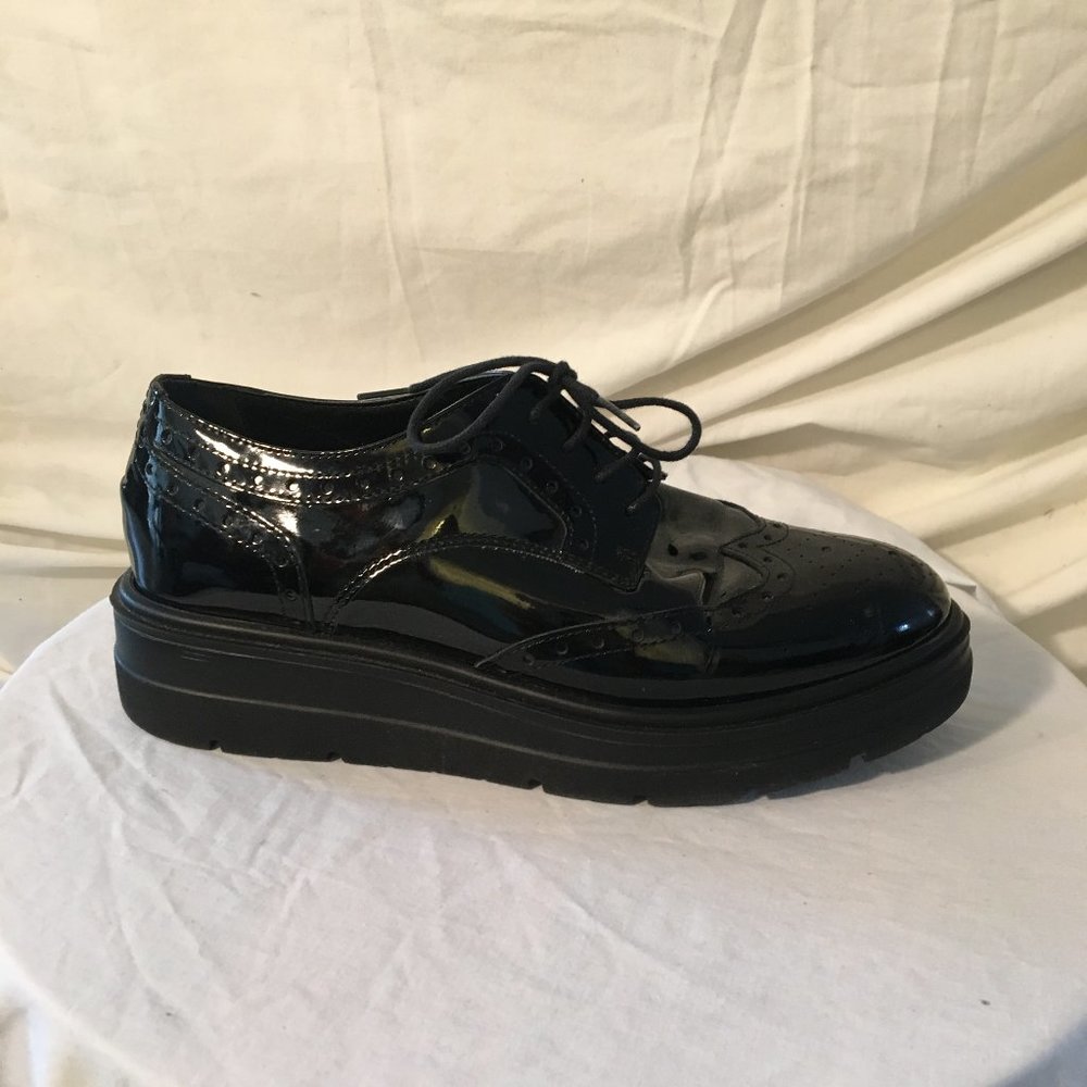 Anna Fidanza "Francesina" Patent Oxford Wedge